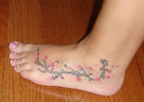 cherry blossom tattoo on foot. foot.jpg Cherry Blossom Tattoo