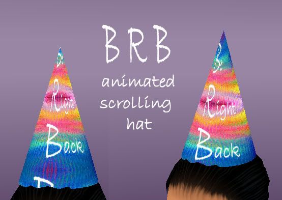 BRB scrolling hat