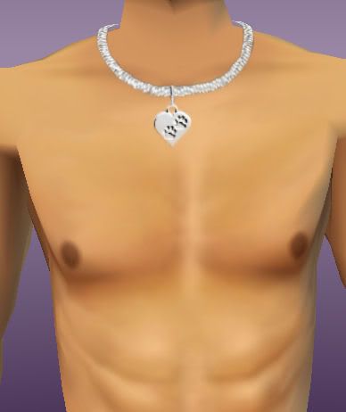 pawprint necklace Male