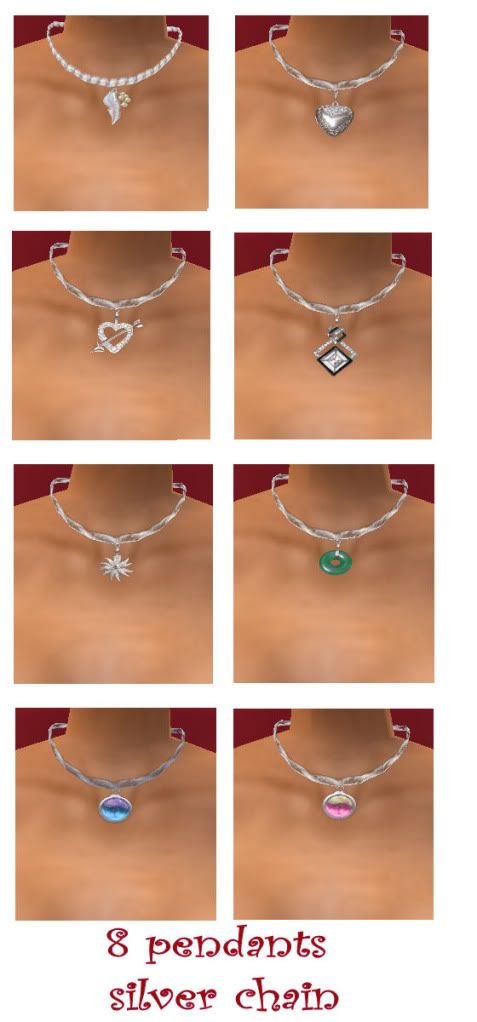 8 pendants necklaces