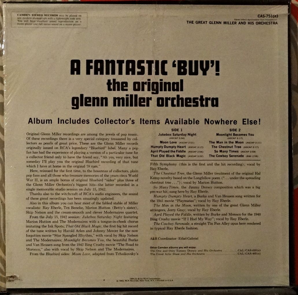 Miller, Glenn - The Great Glenn Miller And His Orchestra Album