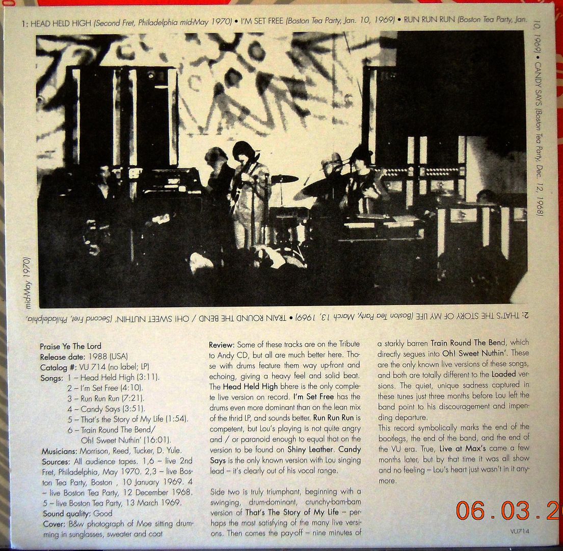 Praise Ye The Lord - Velvet Underground