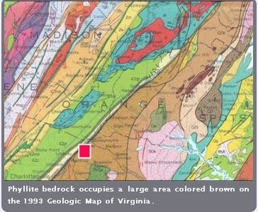 geological chart of VA