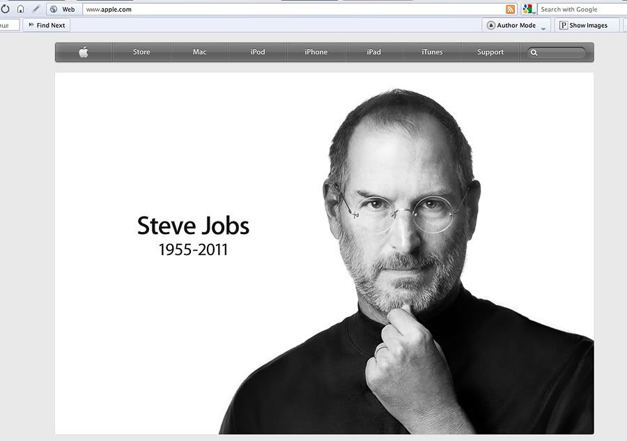 Умер Стив Джобс.