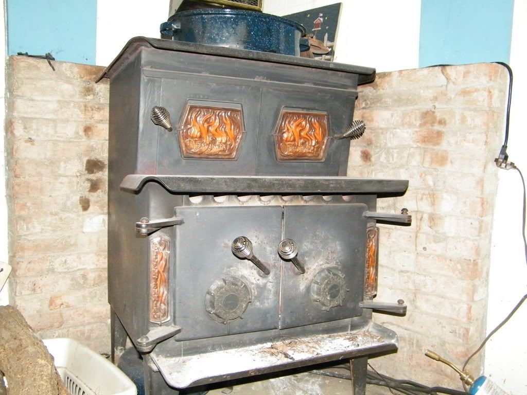 Wood-Burning Stove with Oven