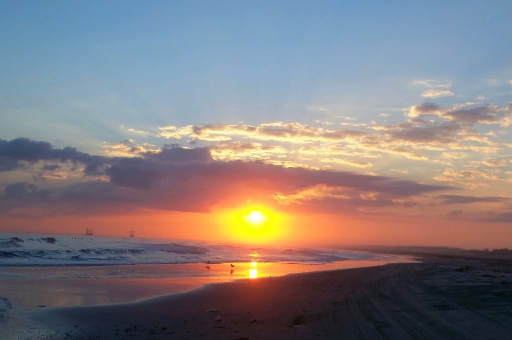 Sunset at Port Fourchon Beach