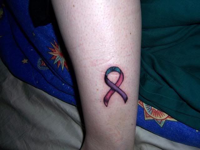cancer ribbon tattoos. cancer tattoos