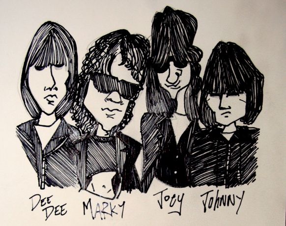 The Ramones,Holtwick,Caricature,Rock and Roll