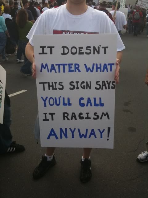 call it racism sign