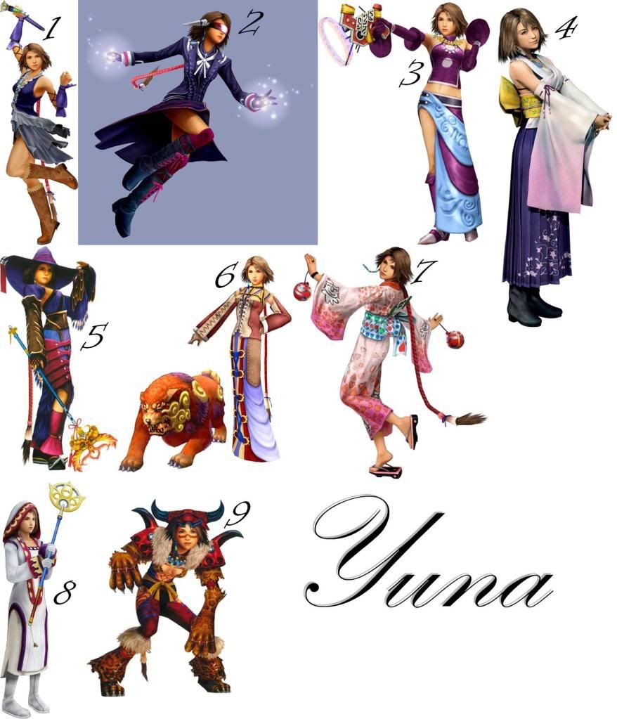 Yuna Outfits Photo by lokicookiedough | Photobucket