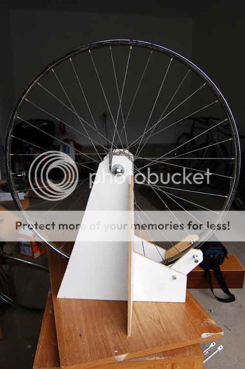 homemade truing stand bicycle