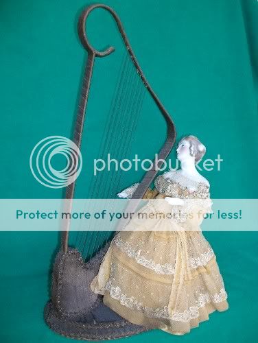 Antique German Half Doll Pincushion Boudoir Flapper Figurine OOAK Lamp 
